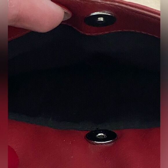 Rebecca Minkoff Heart Studded Red Quilted Leather Adjustable Crossbody Bag - Picture 11 of 13